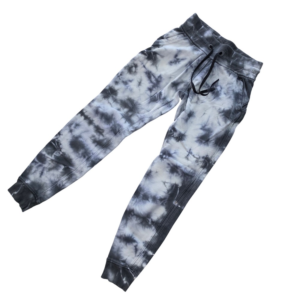Lululemon Scuba High-Rise Jogger 2 Marble Dye Graphite Grey Black White Tie Dye